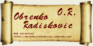 Obrenko Radišković vizit kartica